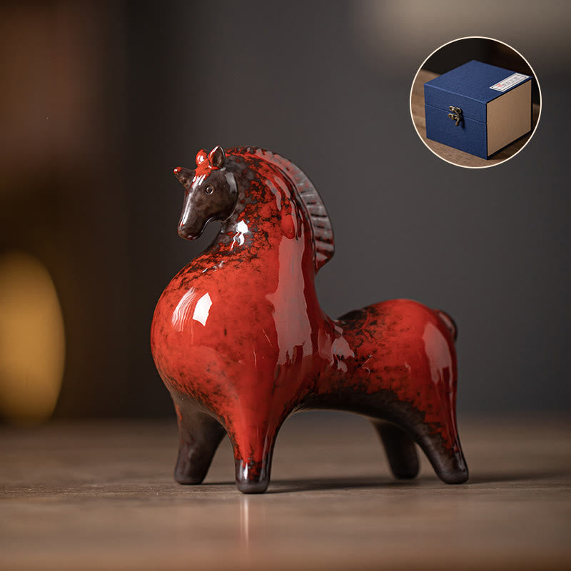 Year Of The Horse Ceramics Freedom Desktop Home Decoration
