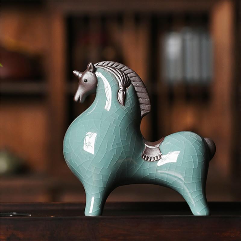 Year Of The Horse Ceramics Freedom Desktop Home Decoration