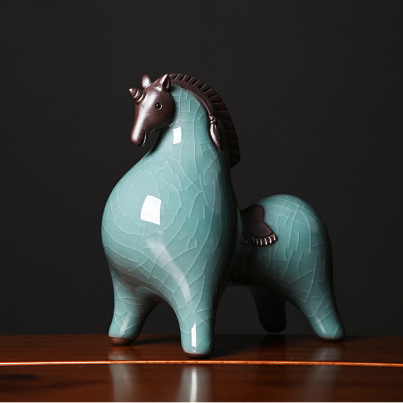 Year Of The Horse Ceramics Freedom Desktop Home Decoration