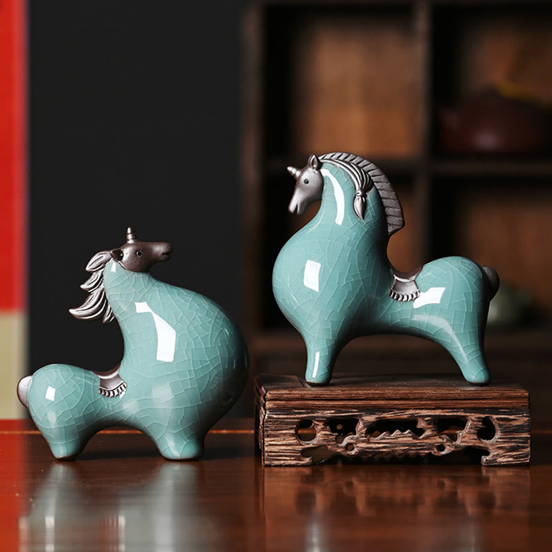 Year Of The Horse Ceramics Freedom Desktop Home Decoration