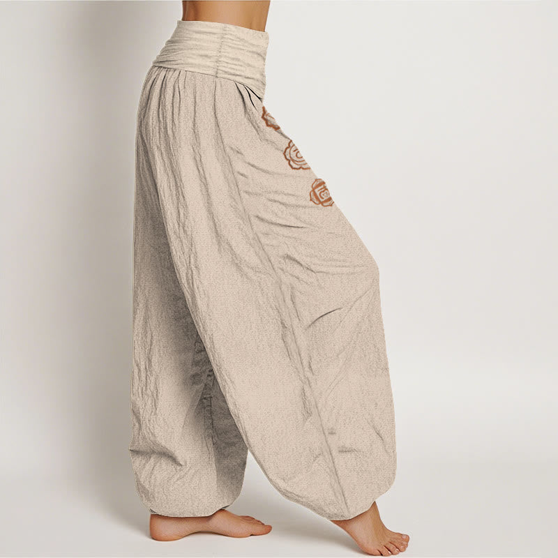 Tactile Cotton Chakra Print Mindful Women's Harem Pants