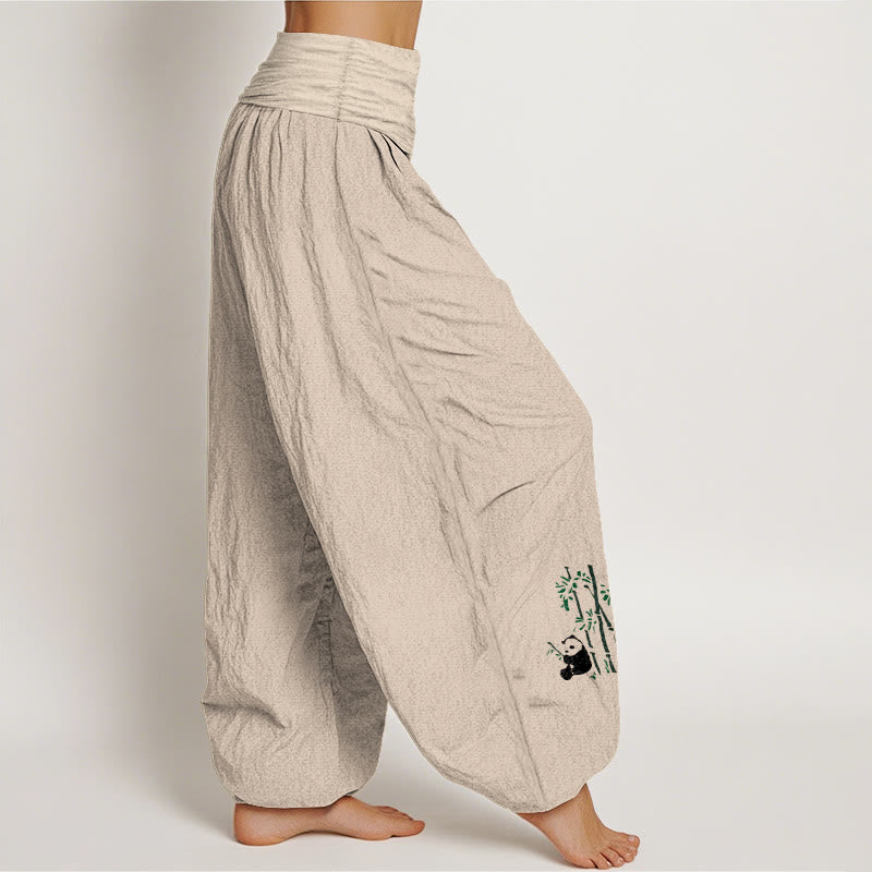 Pure Cotton Bamboo Print Mindful Movement Harem Pants