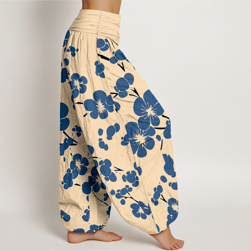 Pure Cotton Botanical Print Meditation Harem Pants