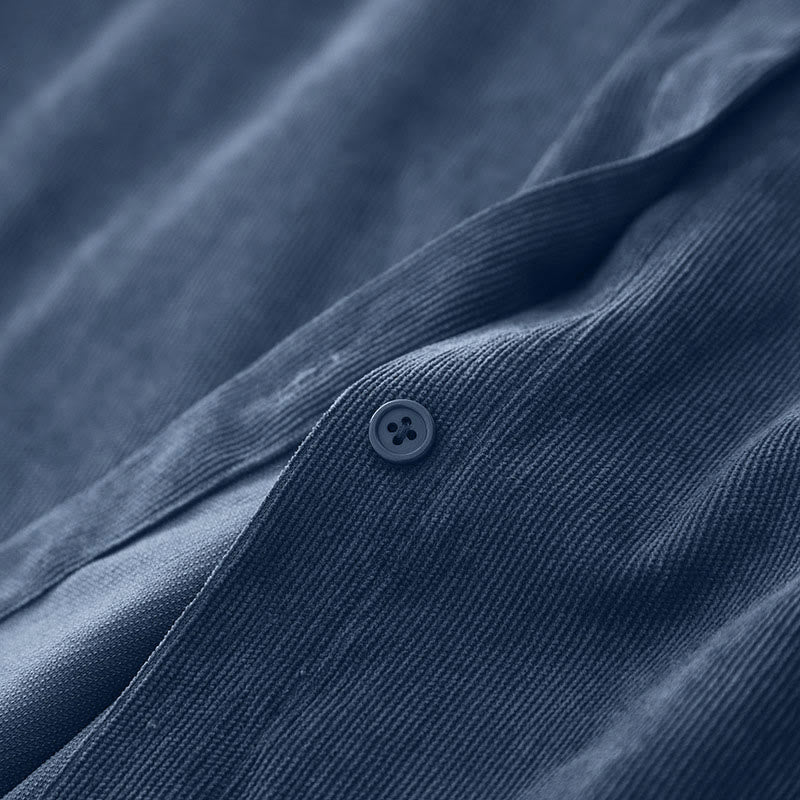 Tactile Corduroy Long Sleeve Mindful Midi Dress