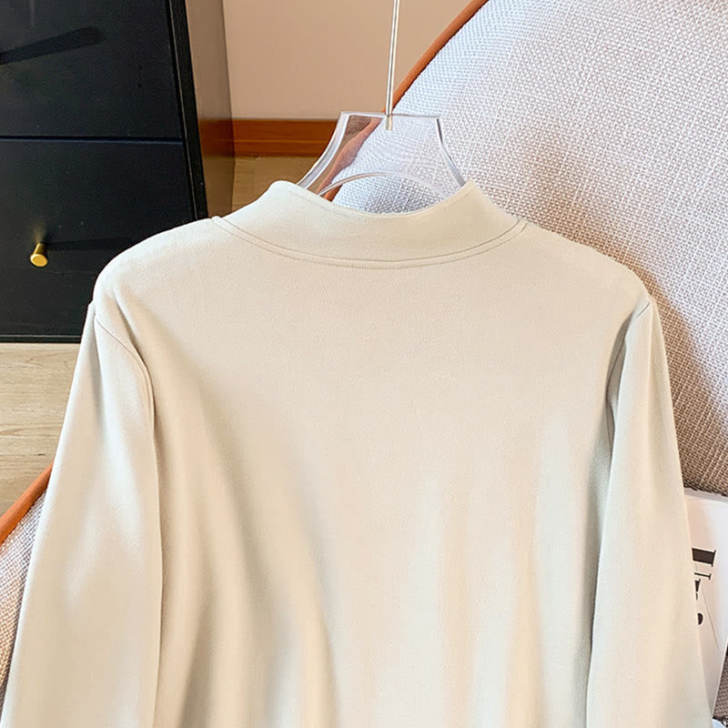 Tactile Cotton Stand-Collar Mindful Meditation Shirt