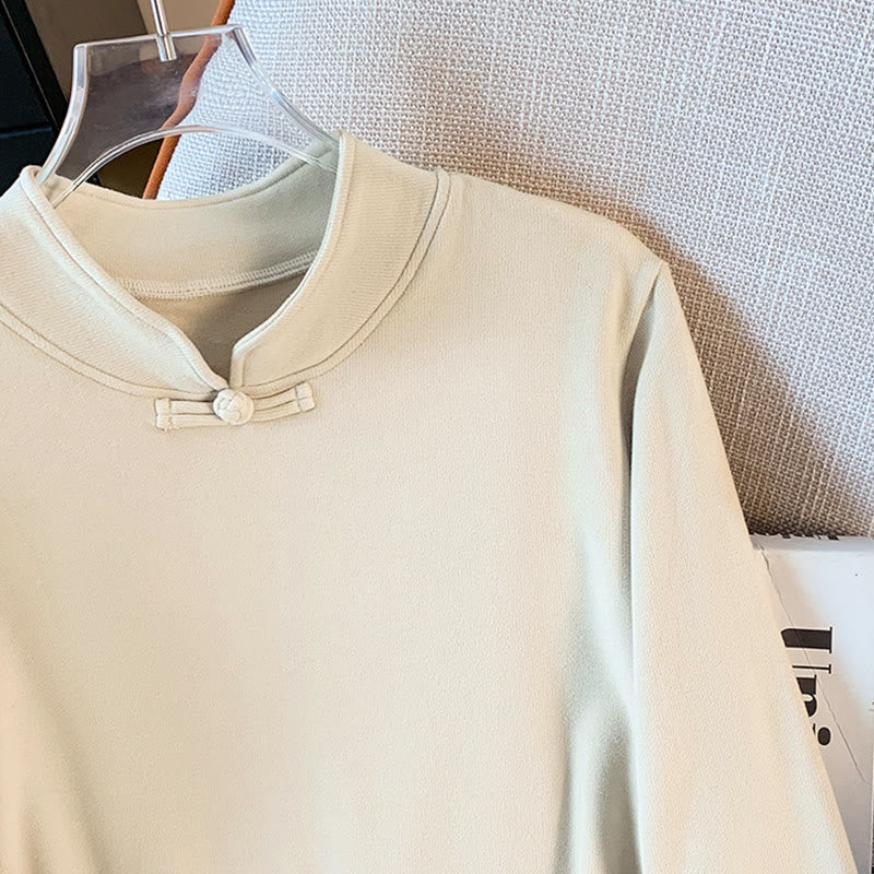 Tactile Cotton Stand-Collar Mindful Meditation Shirt