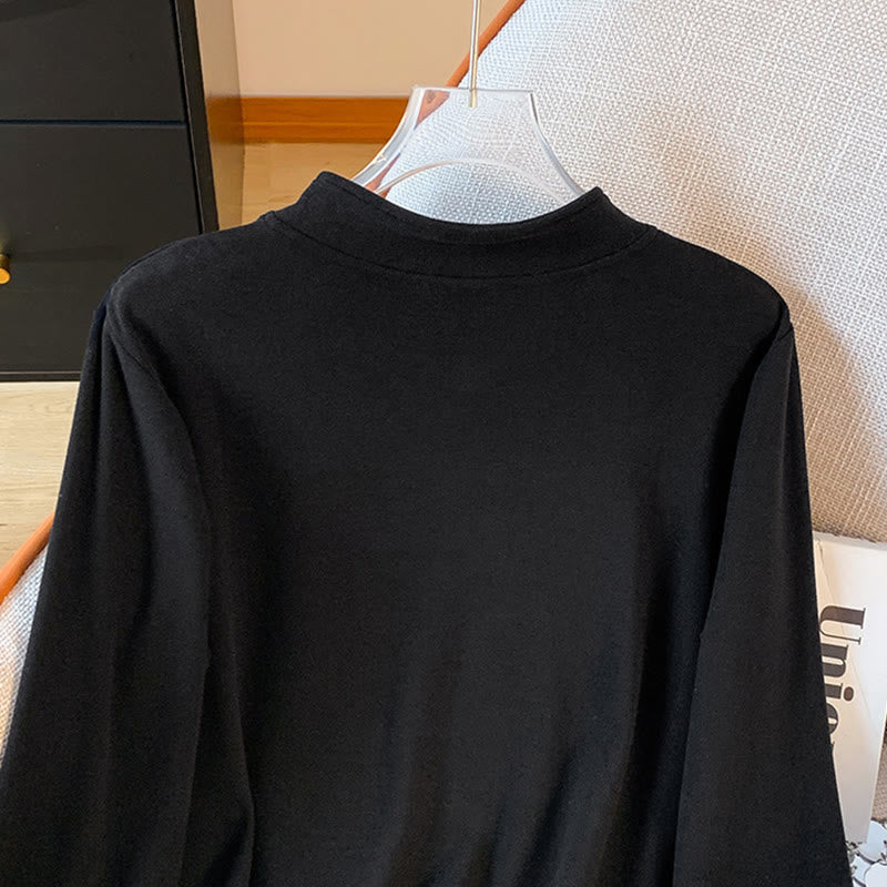 Tactile Cotton Stand-Collar Mindful Meditation Shirt