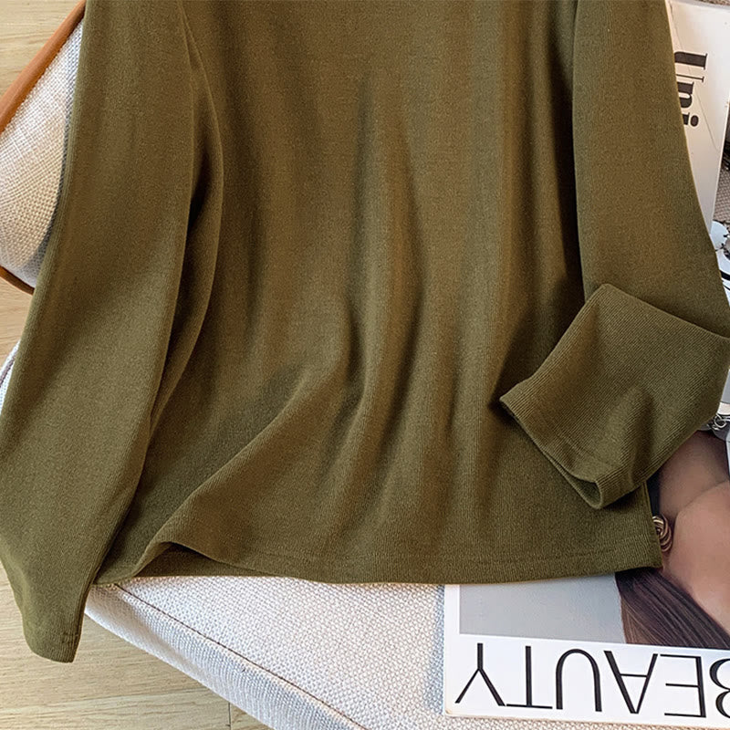 Tactile Cotton Stand-Collar Mindful Meditation Shirt