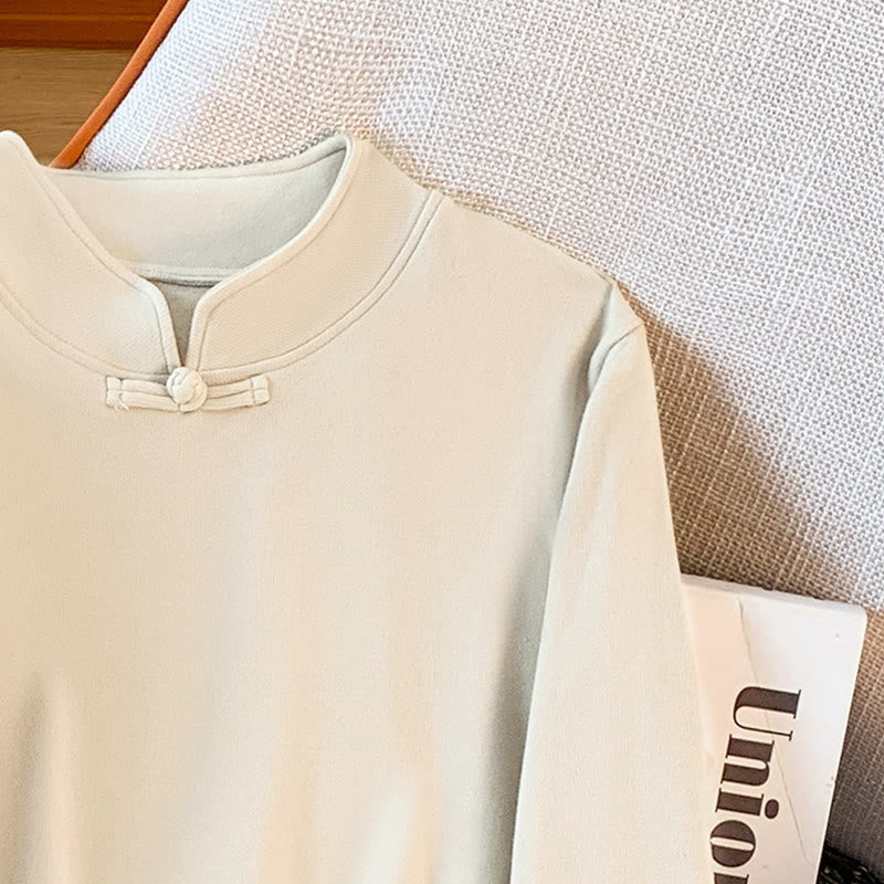 Tactile Cotton Stand-Collar Mindful Meditation Shirt