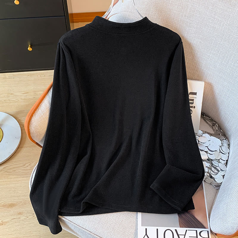 Tactile Cotton Stand-Collar Mindful Meditation Shirt