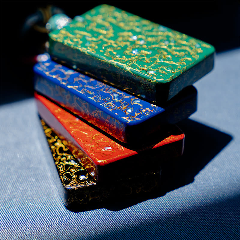 Handcrafted Lacquer Craft Sandalwood Protection Pendant Necklace