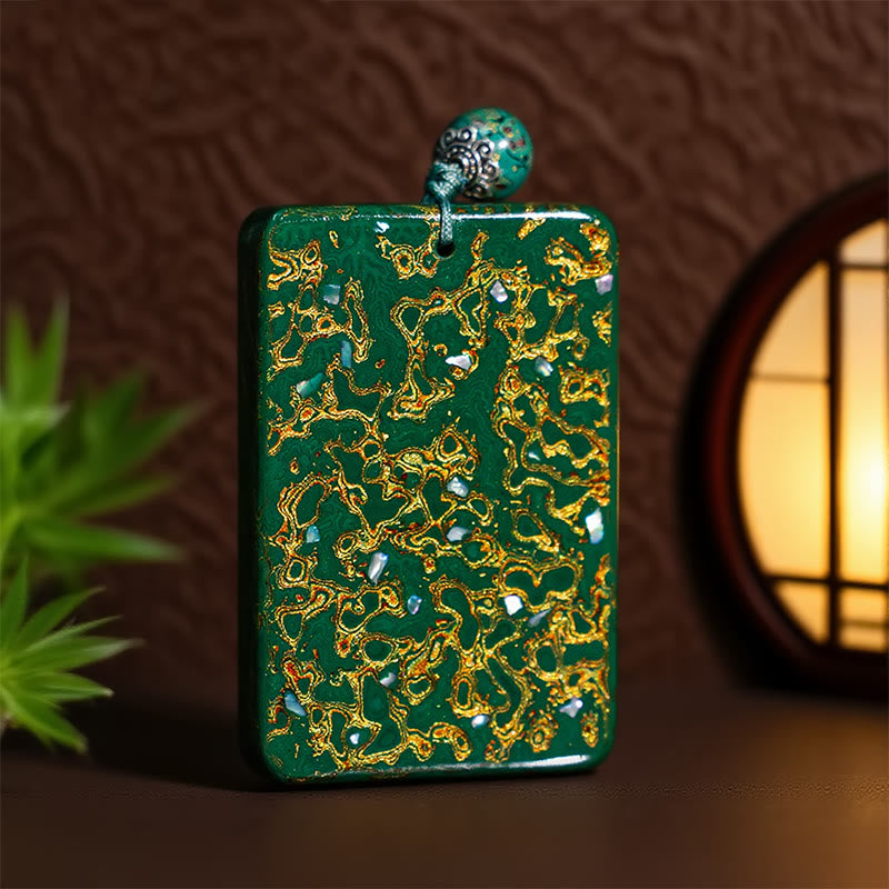 Handcrafted Lacquer Craft Sandalwood Protection Pendant Necklace