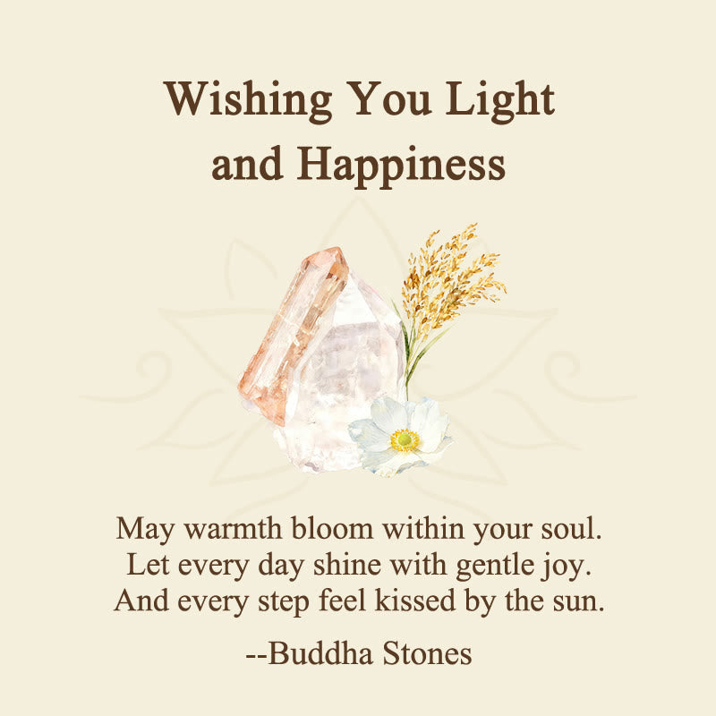 "Wishing You Light and Happiness" Sun Stone Bracelet Includes Gift Message Card