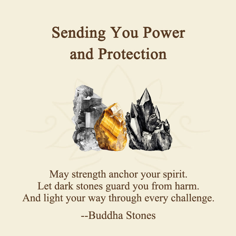 "Sending You Power and Protection" Tiger's Eye Bracelet Includes Gift Message Card