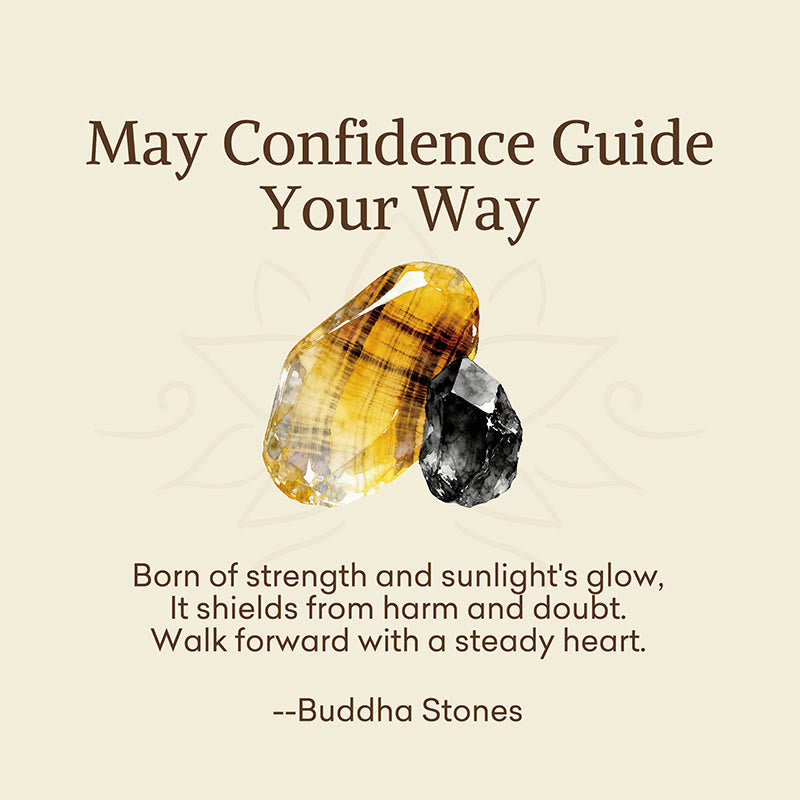 "May Confidence Guide Your Way" Black Tourmaline Bracelet Includes Gift Message Card