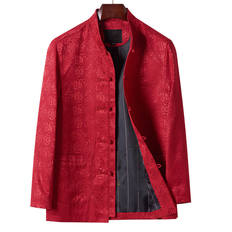 Embroidered Stand Collar Mindful Ritual Jacket