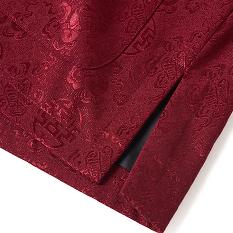 Embroidered Stand Collar Mindful Ritual Jacket