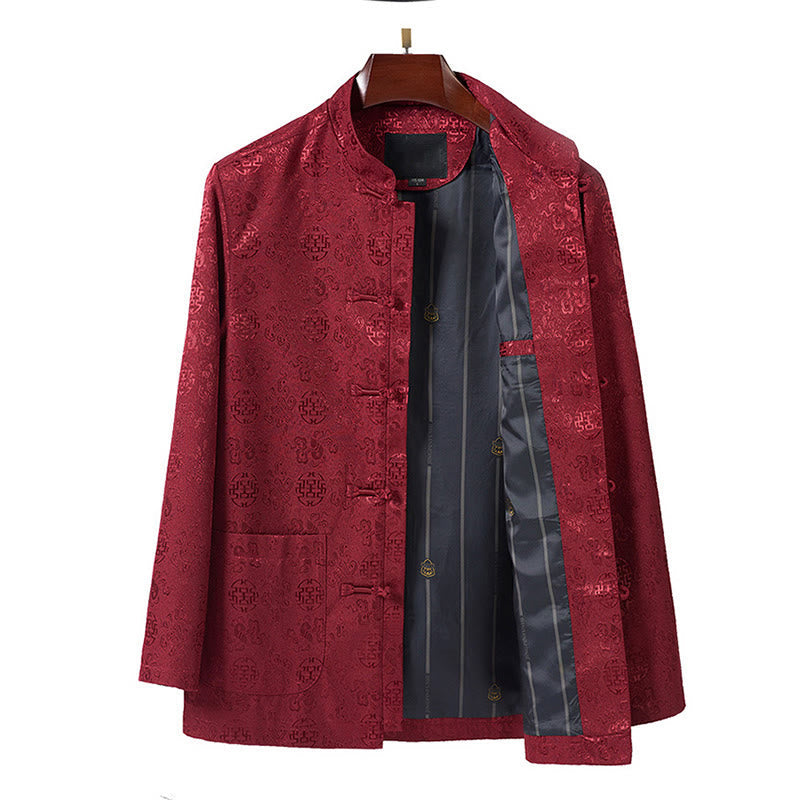 Embroidered Stand Collar Mindful Ritual Jacket