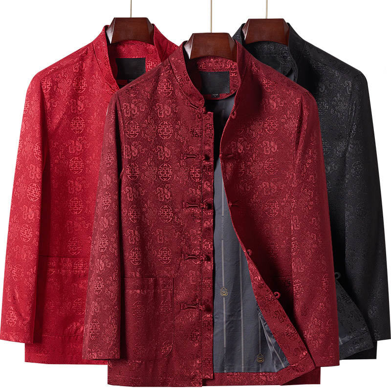 Embroidered Stand Collar Mindful Ritual Jacket