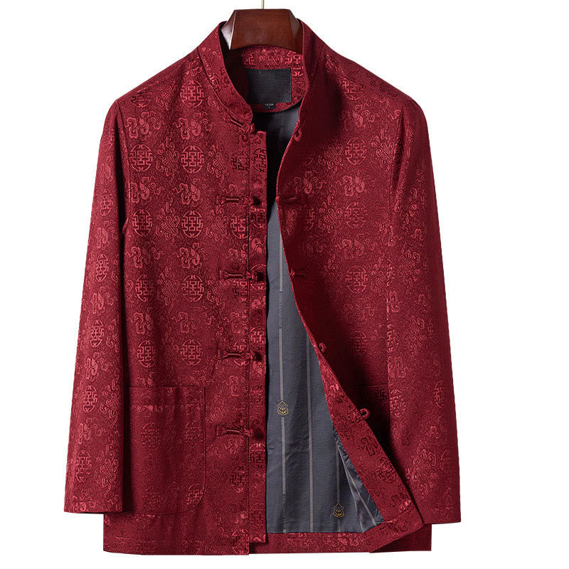 Embroidered Stand Collar Mindful Ritual Jacket