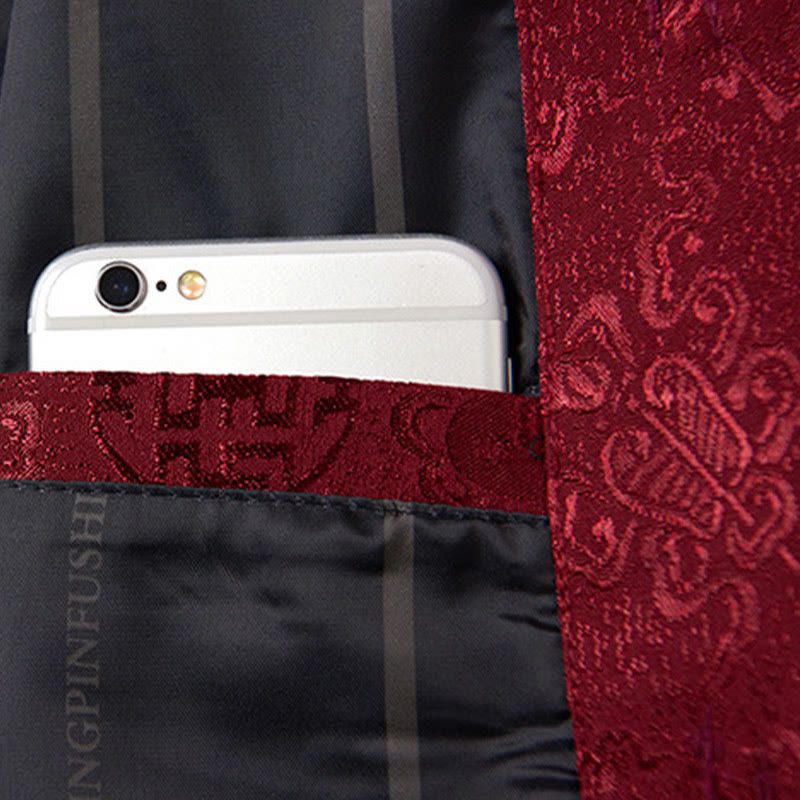 Embroidered Stand Collar Mindful Ritual Jacket