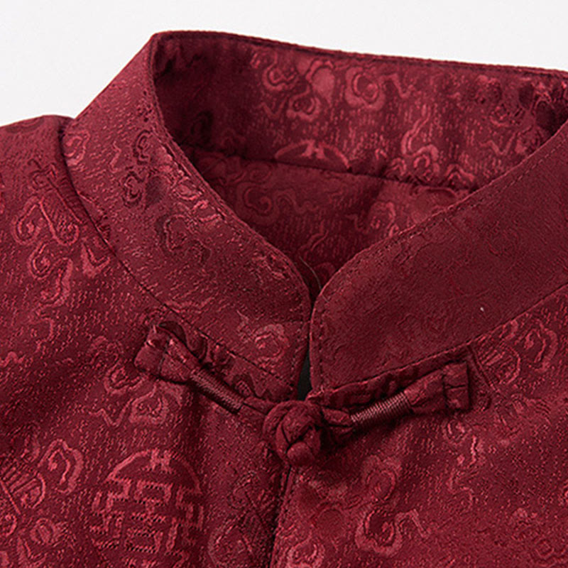 Embroidered Stand Collar Mindful Ritual Jacket