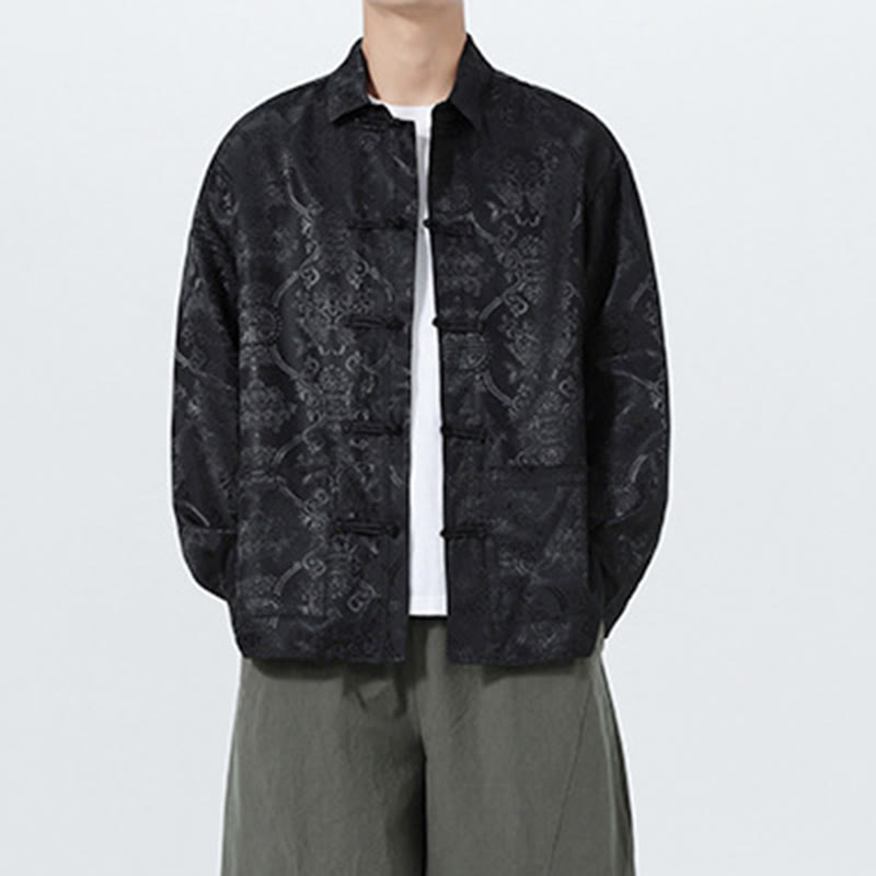 Breathable Jacquard Slim Fit Tang Meditation Jacket