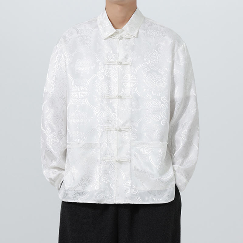 Breathable Jacquard Slim Fit Tang Meditation Jacket
