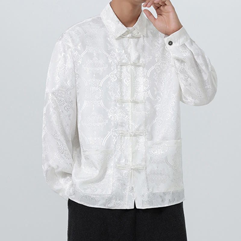 Breathable Jacquard Slim Fit Tang Meditation Jacket