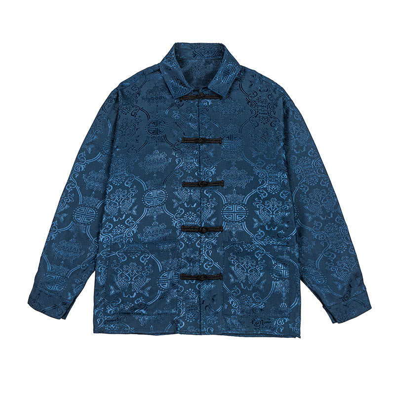 Breathable Jacquard Slim Fit Tang Meditation Jacket