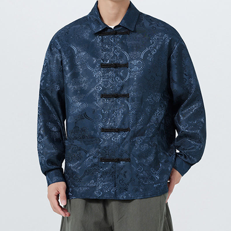 Breathable Jacquard Slim Fit Tang Meditation Jacket