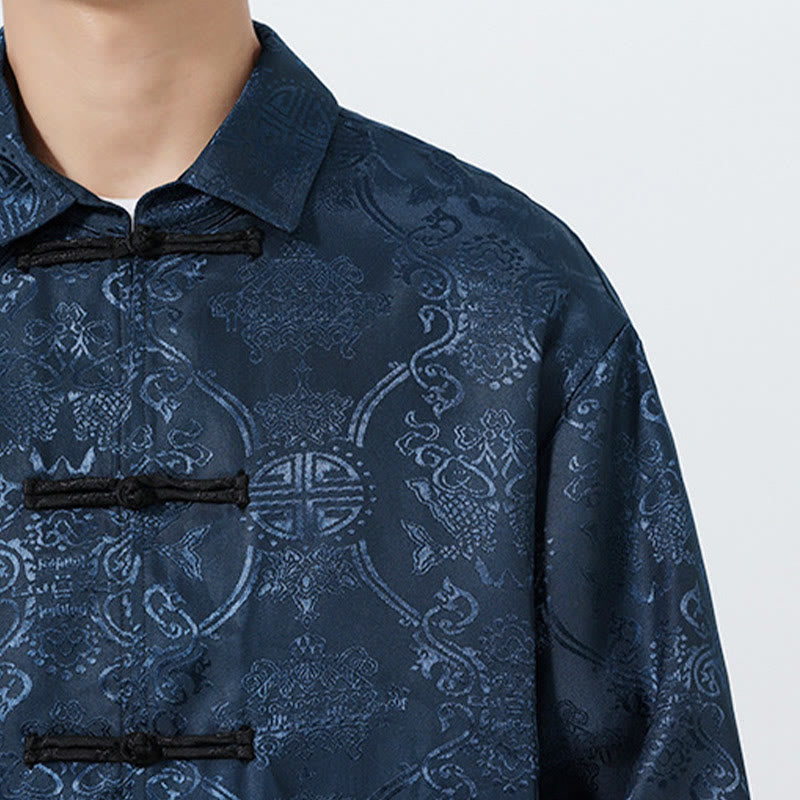 Breathable Jacquard Slim Fit Tang Meditation Jacket
