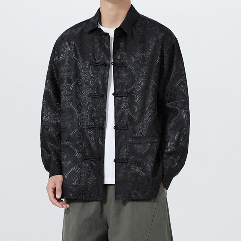 Breathable Jacquard Slim Fit Tang Meditation Jacket
