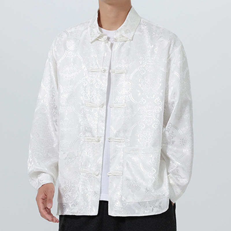 Breathable Jacquard Slim Fit Tang Meditation Jacket