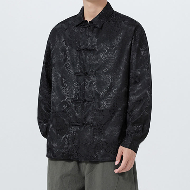 Breathable Jacquard Slim Fit Tang Meditation Jacket