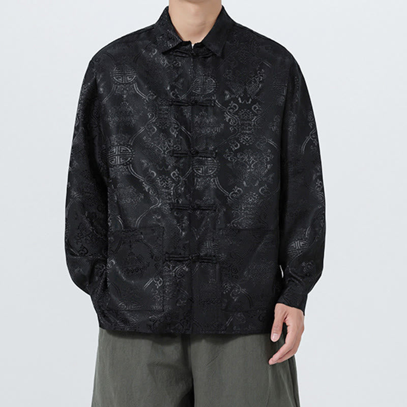 Breathable Jacquard Slim Fit Tang Meditation Jacket