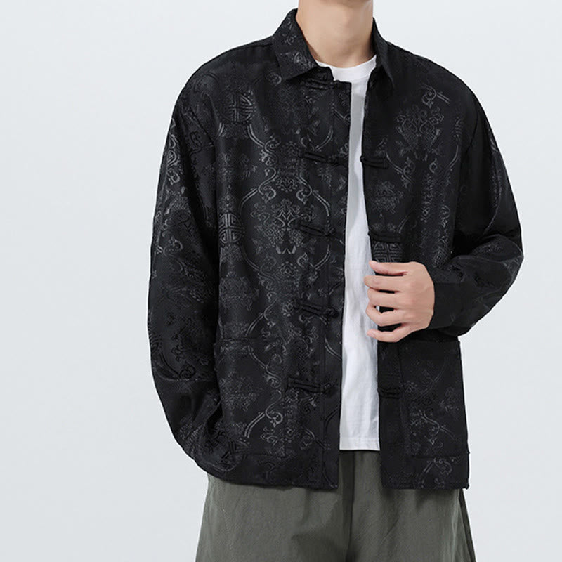 Breathable Jacquard Slim Fit Tang Meditation Jacket