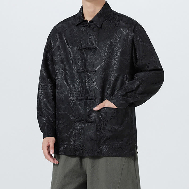 Breathable Jacquard Slim Fit Tang Meditation Jacket