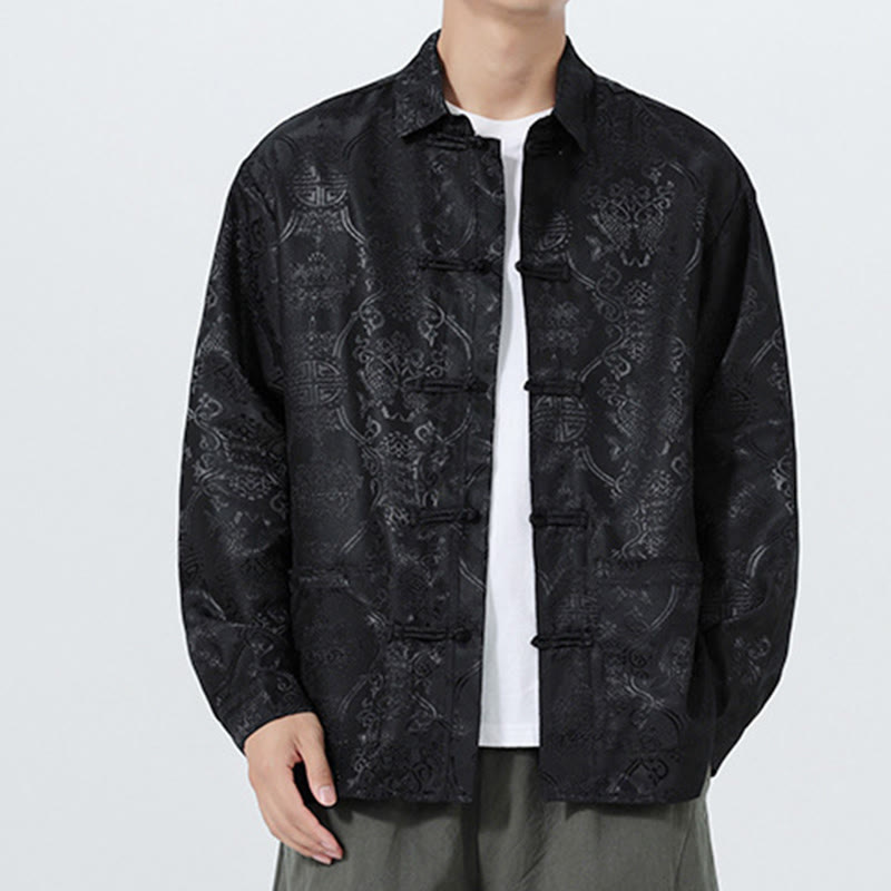 Breathable Jacquard Slim Fit Tang Meditation Jacket