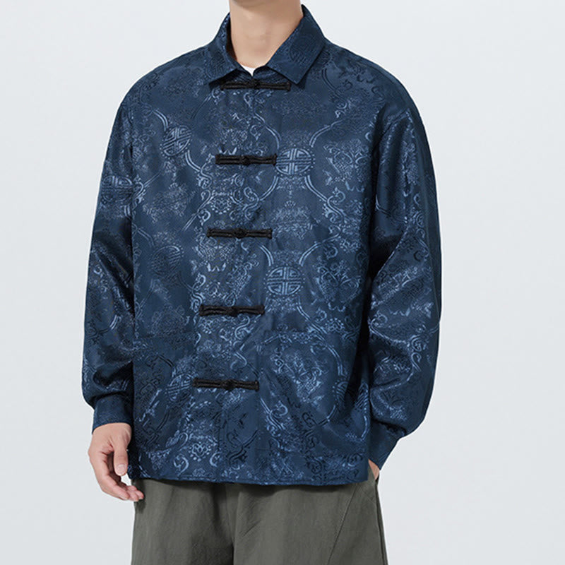 Breathable Jacquard Slim Fit Tang Meditation Jacket