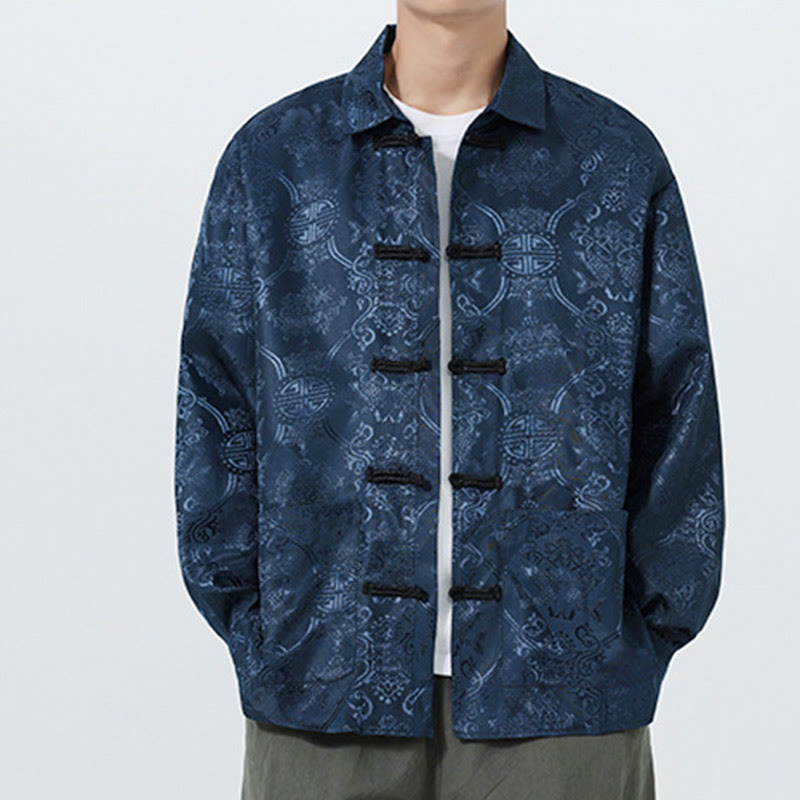 Breathable Jacquard Slim Fit Tang Meditation Jacket