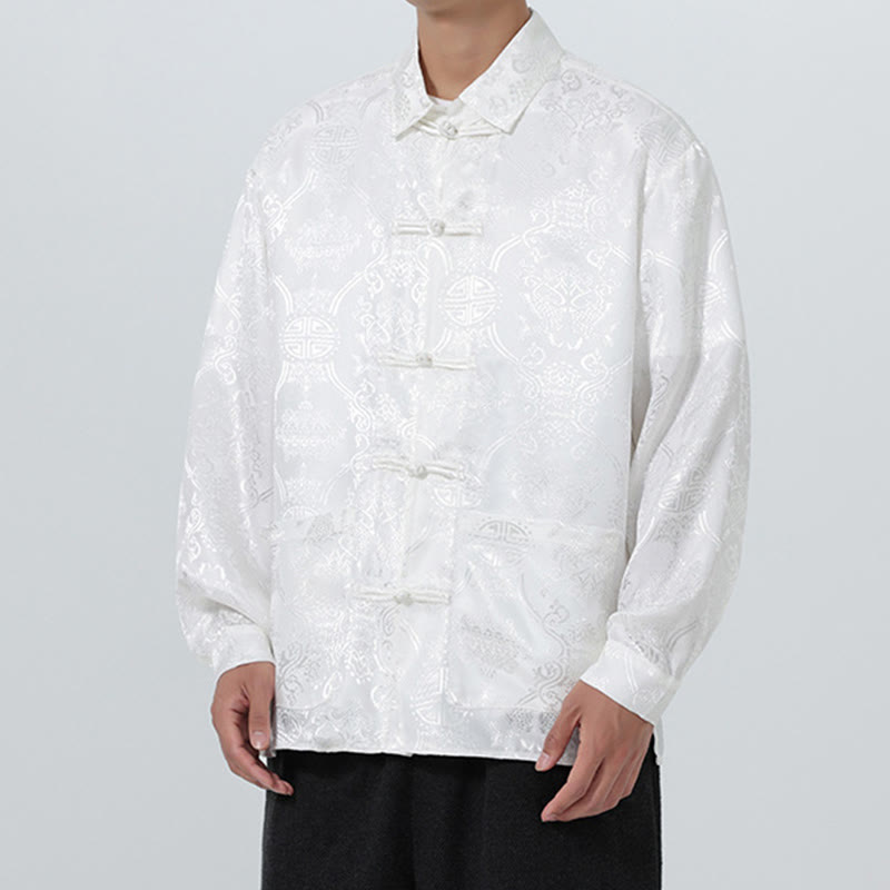 Breathable Jacquard Slim Fit Tang Meditation Jacket