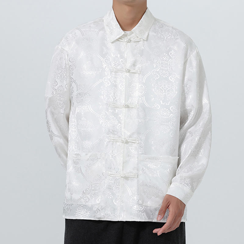 Breathable Jacquard Slim Fit Tang Meditation Jacket