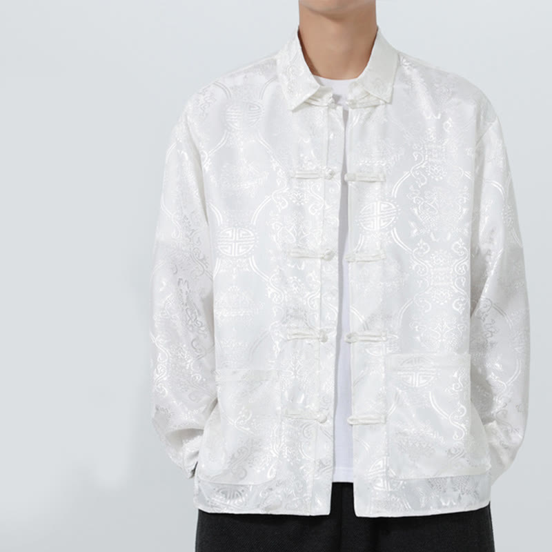 Breathable Jacquard Slim Fit Tang Meditation Jacket