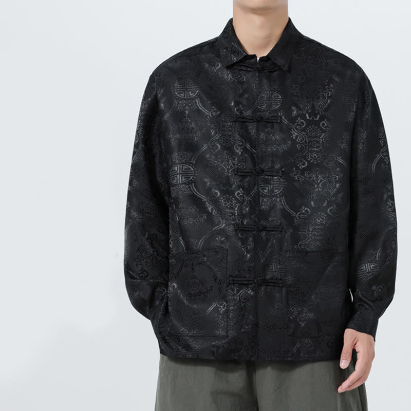 Breathable Jacquard Slim Fit Tang Meditation Jacket