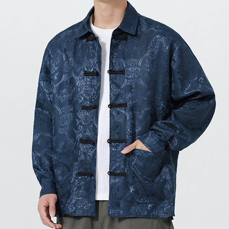 Breathable Jacquard Slim Fit Tang Meditation Jacket