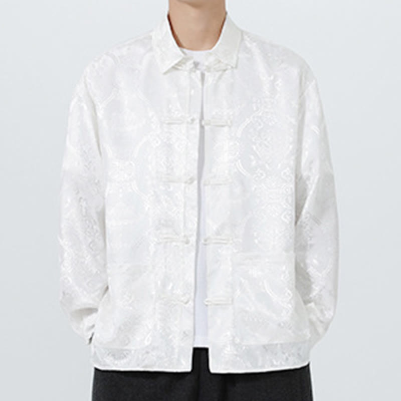 Breathable Jacquard Slim Fit Tang Meditation Jacket