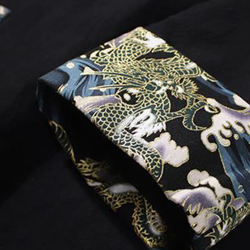 Tactile Cotton Stand-Collar Frog-Button Meditation Jacket