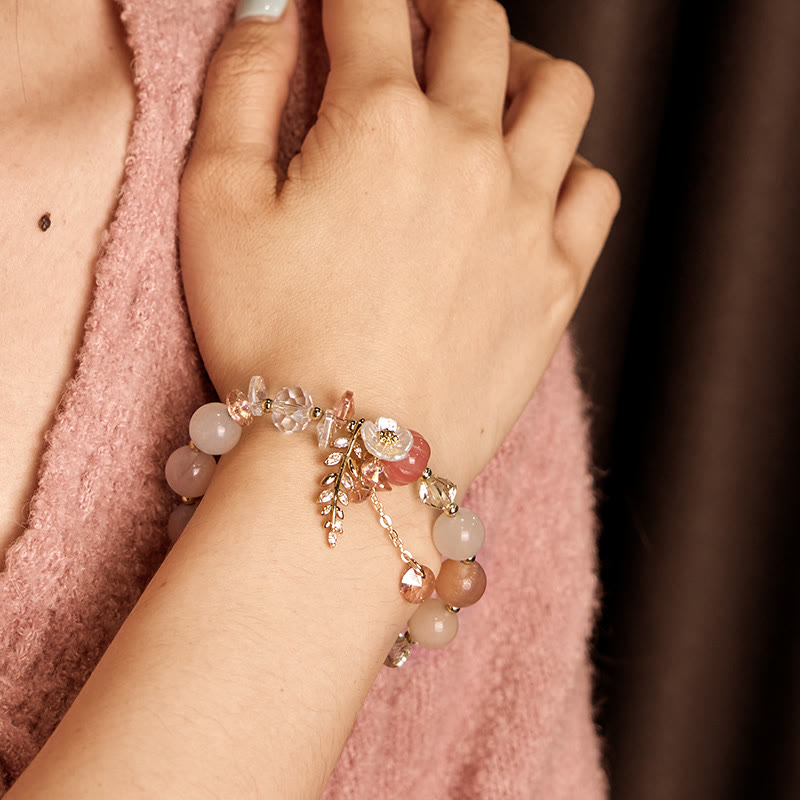 "Wishing You Light and Happiness" Sun Stone Bracelet Includes Gift Message Card