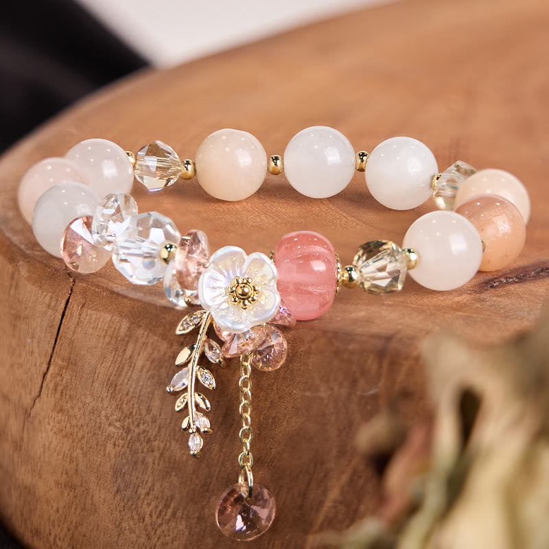 "Wishing You Light and Happiness" Sun Stone Bracelet Includes Gift Message Card